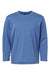 AllPro 48400Y Youth Pro Lock Performance Long Sleeve Crewneck T-Shirt Heather Royal Blue Flat Front