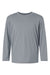 AllPro 48400Y Youth Pro Lock Performance Long Sleeve Crewneck T-Shirt Heather Steel Grey Flat Front