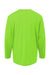 AllPro 48400Y Youth Pro Lock Performance Long Sleeve Crewneck T-Shirt Lime Green Flat Back