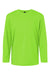 AllPro 48400Y Youth Pro Lock Performance Long Sleeve Crewneck T-Shirt Lime Green Flat Front