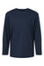 AllPro 48400Y Youth Pro Lock Performance Long Sleeve Crewneck T-Shirt Navy Blue Flat Front