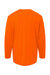 AllPro 48400Y Youth Pro Lock Performance Long Sleeve Crewneck T-Shirt Neon Orange Flat Back