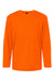 AllPro 48400Y Youth Pro Lock Performance Long Sleeve Crewneck T-Shirt Neon Orange Flat Front