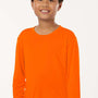 AllPro Youth Pro Lock Performance Moisture Wicking Long Sleeve Crewneck T-Shirt - Neon Orange - Coming Soon