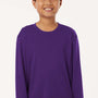 AllPro Youth Pro Lock Performance Moisture Wicking Long Sleeve Crewneck T-Shirt - Purple - Coming Soon