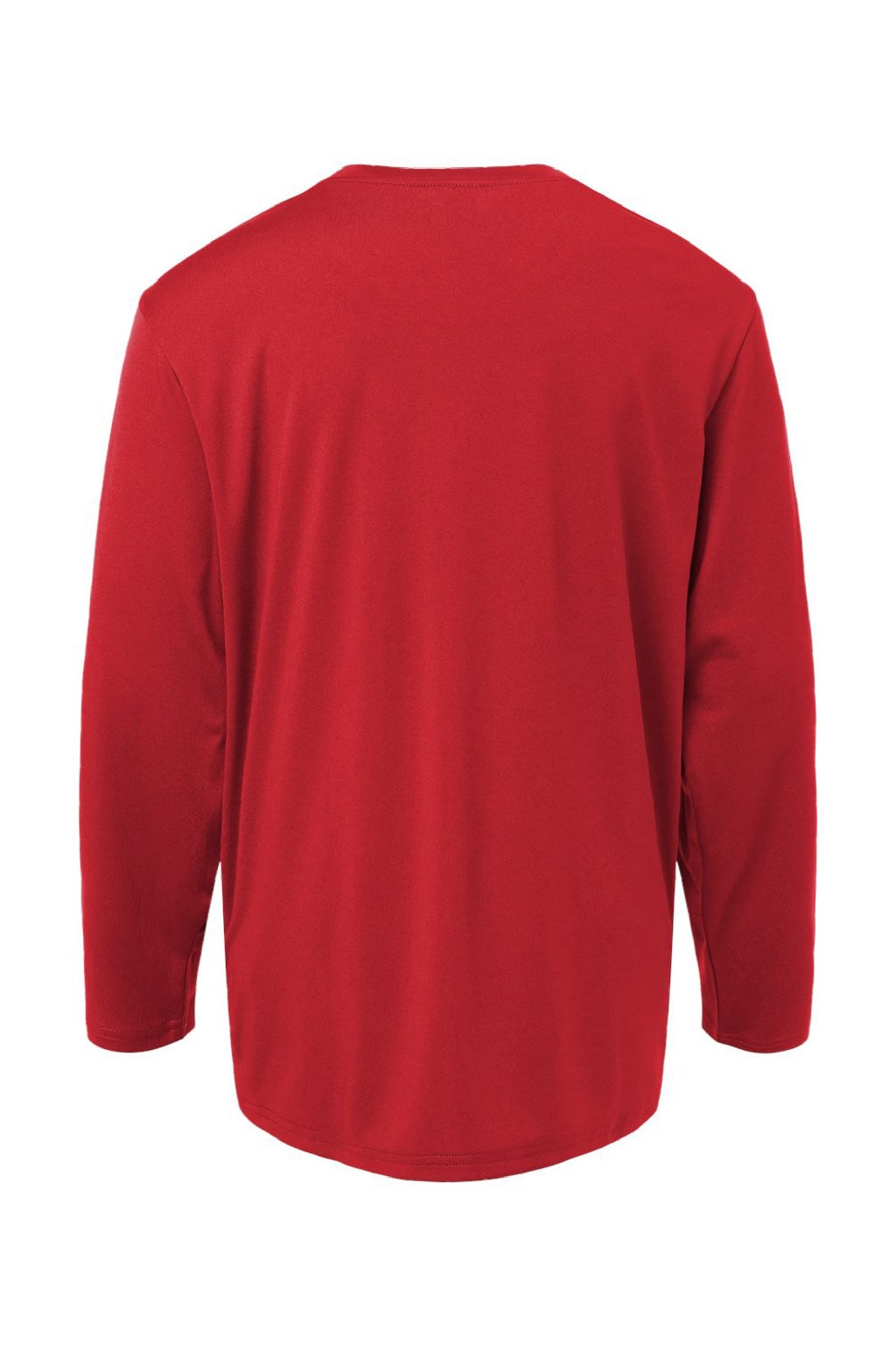 AllPro 48400Y Youth Pro Lock Performance Long Sleeve Crewneck T-Shirt Red Flat Back