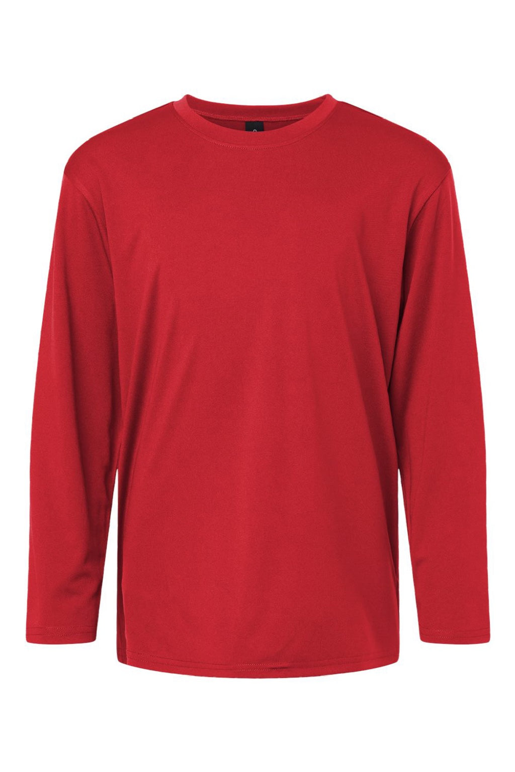 AllPro 48400Y Youth Pro Lock Performance Long Sleeve Crewneck T-Shirt Red Flat Front