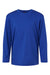 AllPro 48400Y Youth Pro Lock Performance Long Sleeve Crewneck T-Shirt Royal Blue Flat Front