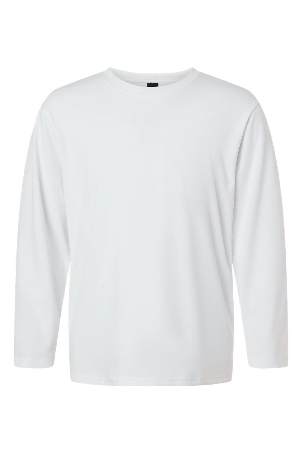 AllPro 48400Y Youth Pro Lock Performance Long Sleeve Crewneck T-Shirt White Flat Front