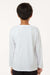 AllPro 48400Y Youth Pro Lock Performance Long Sleeve Crewneck T-Shirt White Model Back