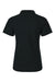 AllPro 62800L Womens Pique Short Sleeve Polo Shirt Black Flat Back