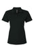 AllPro 62800L Womens Pique Short Sleeve Polo Shirt Black Flat Front