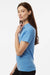 AllPro 62800L Womens Pique Short Sleeve Polo Shirt Carolina Blue Model Side