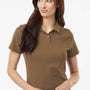 AllPro Womens Wrinkle Resistant Pique Short Sleeve Polo Shirt - Cigar Brown - Coming Soon