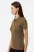 AllPro 62800L Womens Pique Short Sleeve Polo Shirt Cigar Brown Model Side