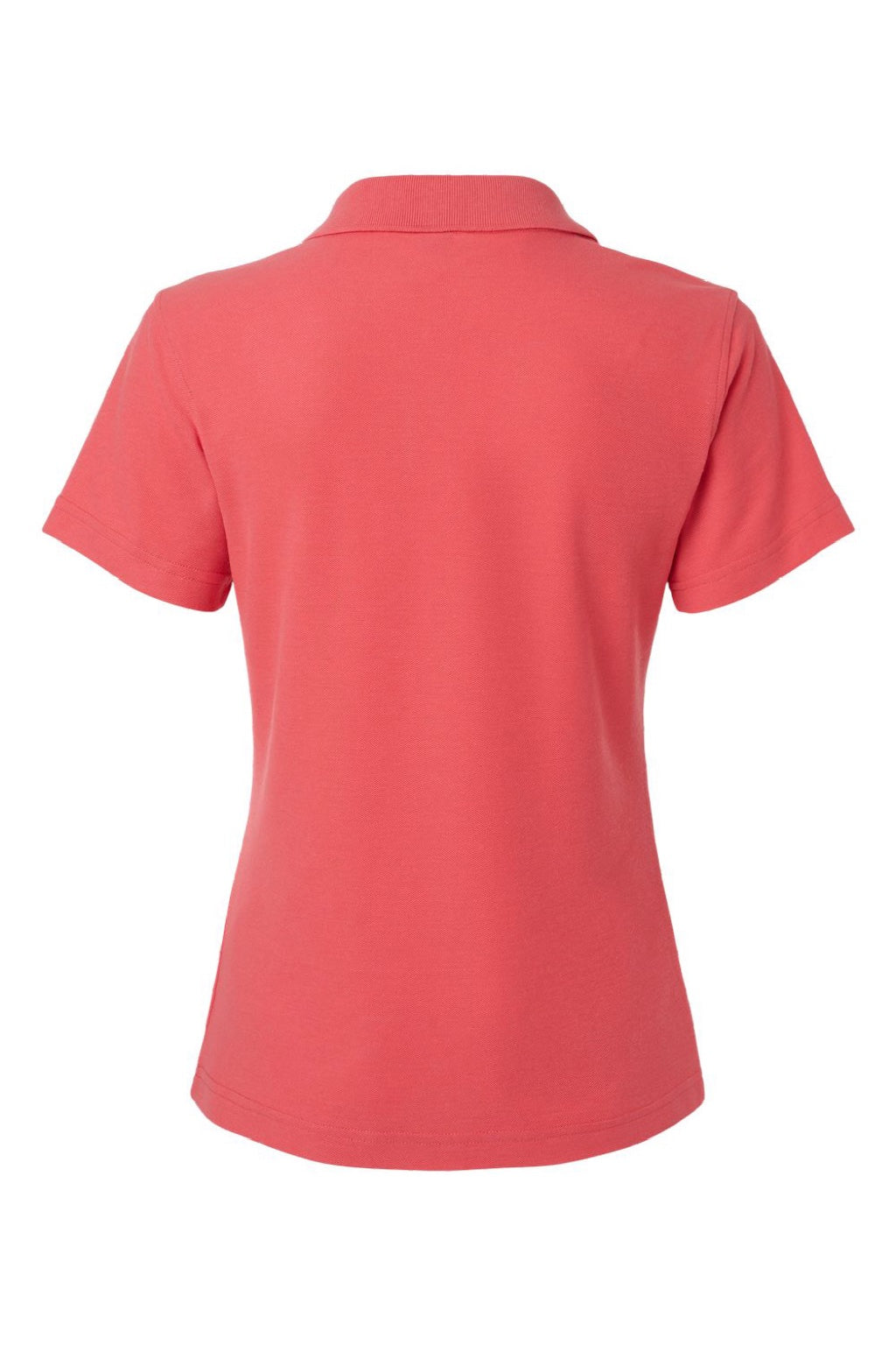 AllPro 62800L Womens Pique Short Sleeve Polo Shirt Coral Flat Back