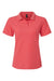 AllPro 62800L Womens Pique Short Sleeve Polo Shirt Coral Flat Front