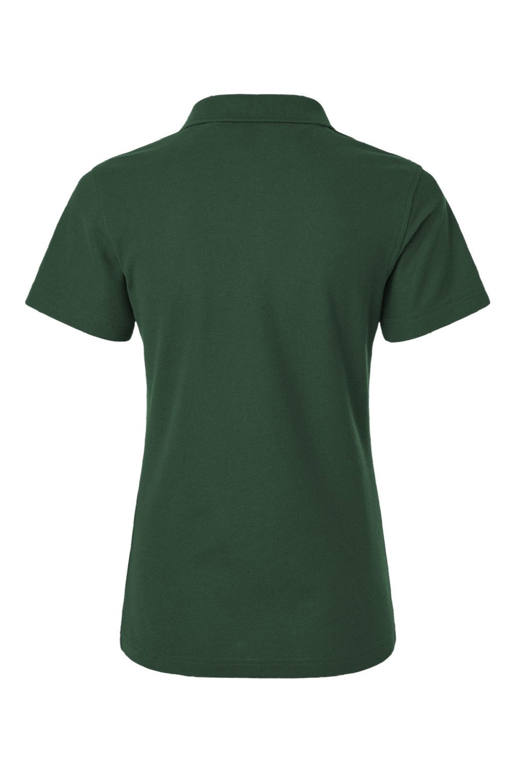 AllPro 62800L Womens Pique Short Sleeve Polo Shirt Forest Green Flat Back