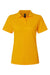 AllPro 62800L Womens Pique Short Sleeve Polo Shirt Gold Flat Front