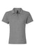 AllPro 62800L Womens Pique Short Sleeve Polo Shirt Heather Granite Grey Flat Front