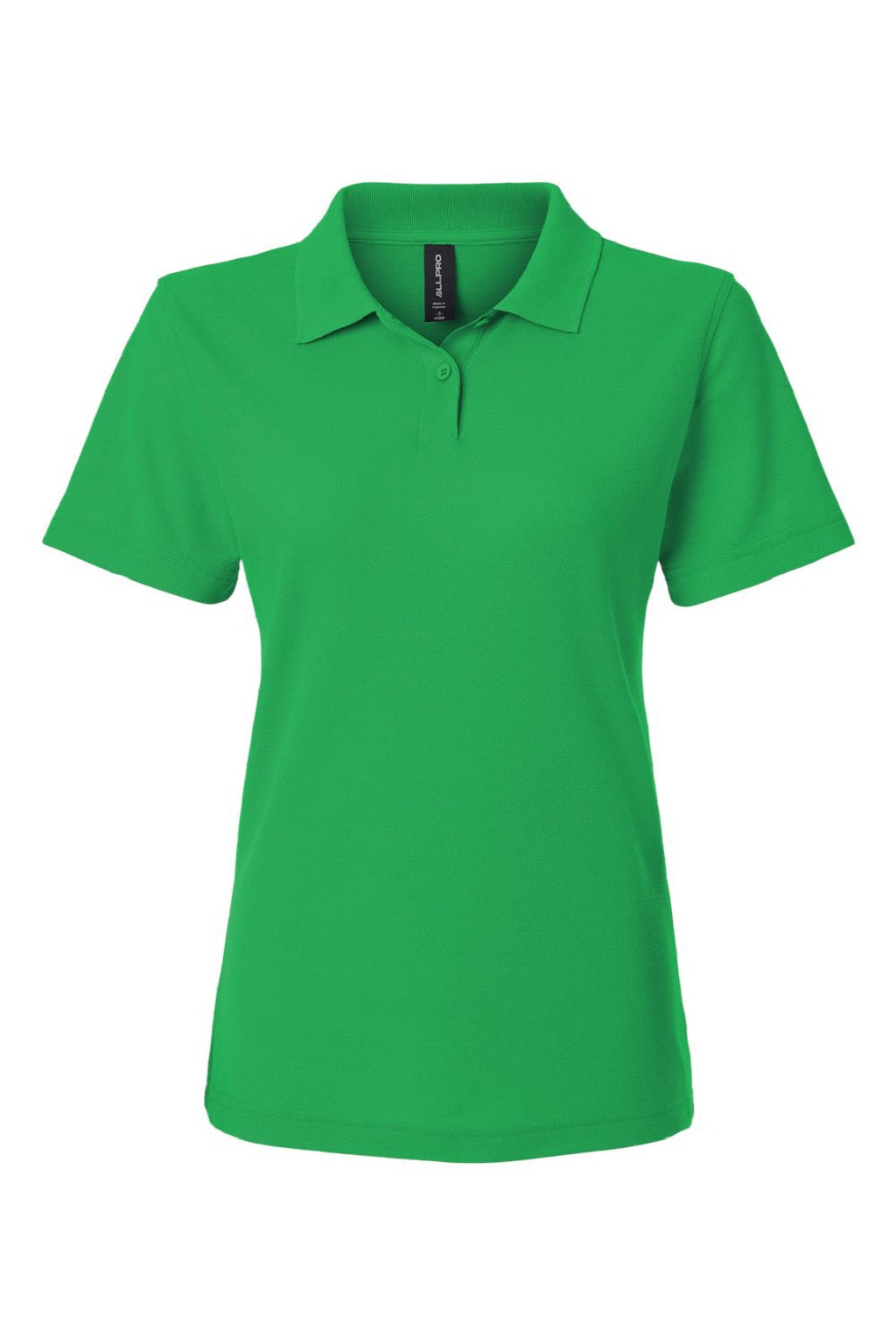 AllPro 62800L Womens Pique Short Sleeve Polo Shirt Kelly Green Flat Front