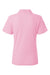 AllPro 62800L Womens Pique Short Sleeve Polo Shirt Light Pink Flat Back