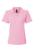 AllPro 62800L Womens Pique Short Sleeve Polo Shirt Light Pink Flat Front