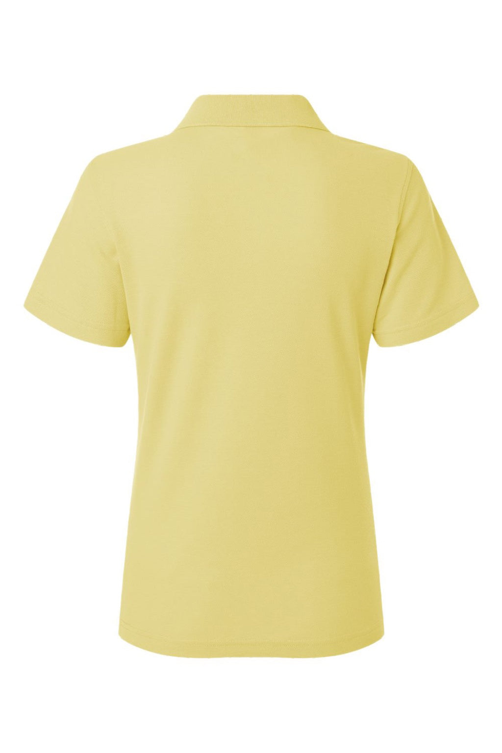 AllPro 62800L Womens Pique Short Sleeve Polo Shirt Light Yellow Flat Back