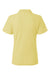 AllPro 62800L Womens Pique Short Sleeve Polo Shirt Light Yellow Flat Back
