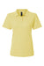AllPro 62800L Womens Pique Short Sleeve Polo Shirt Light Yellow Flat Front