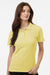AllPro 62800L Womens Pique Short Sleeve Polo Shirt Light Yellow Model Front