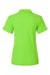AllPro 62800L Womens Pique Short Sleeve Polo Shirt Lime Green Flat Back