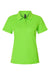 AllPro 62800L Womens Pique Short Sleeve Polo Shirt Lime Green Flat Front