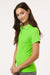 AllPro 62800L Womens Pique Short Sleeve Polo Shirt Lime Green Model Side