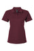 AllPro 62800L Womens Pique Short Sleeve Polo Shirt Maroon Flat Front
