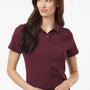 AllPro Womens Wrinkle Resistant Pique Short Sleeve Polo Shirt - Maroon - Coming Soon