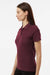 AllPro 62800L Womens Pique Short Sleeve Polo Shirt Maroon Model Side