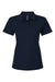 AllPro 62800L Womens Pique Short Sleeve Polo Shirt Navy Blue Flat Front