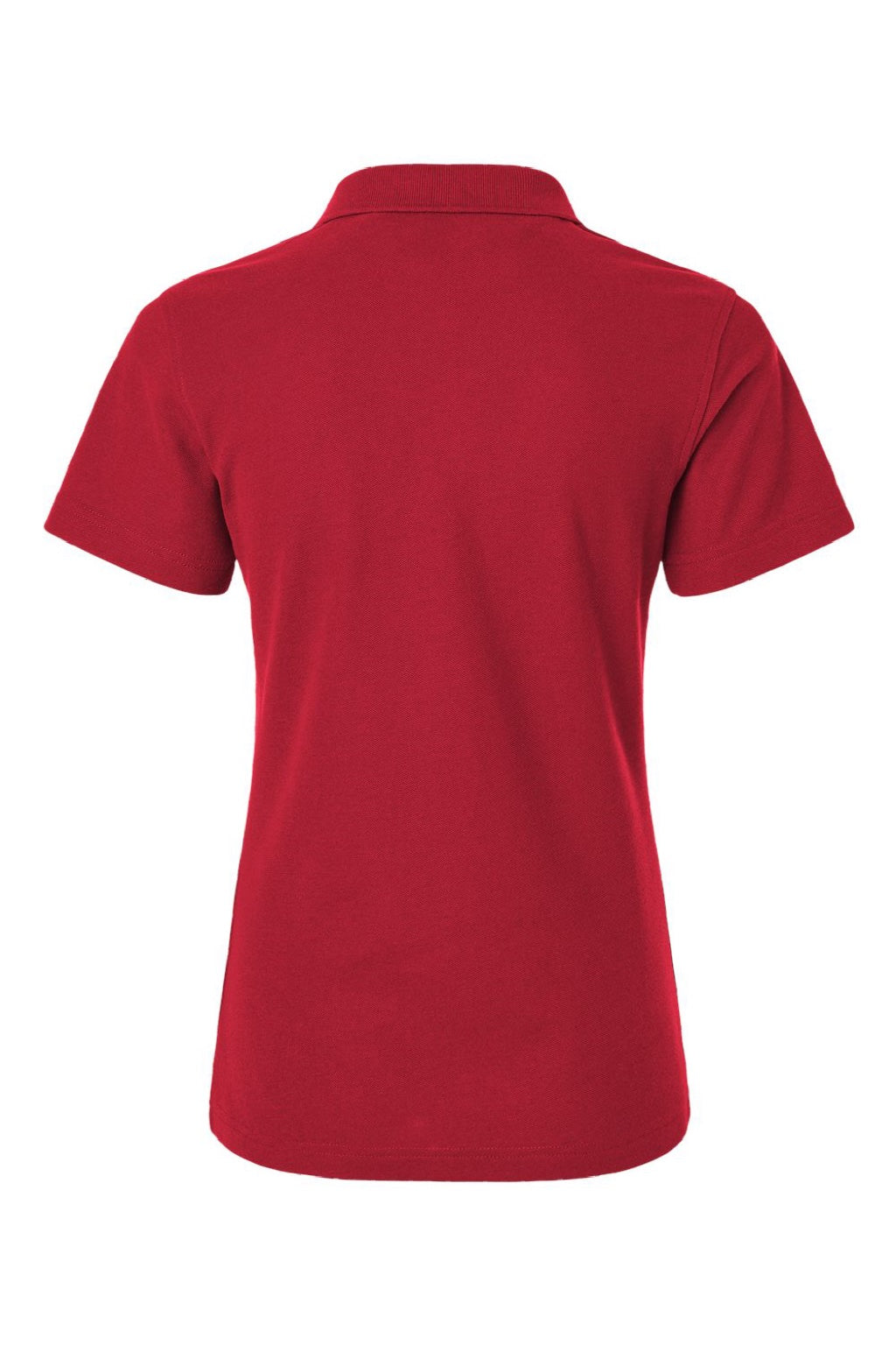 AllPro 62800L Womens Pique Short Sleeve Polo Shirt Red Flat Back