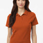 AllPro Womens Wrinkle Resistant Pique Short Sleeve Polo Shirt - Rust Orange - Coming Soon