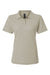 AllPro 62800L Womens Pique Short Sleeve Polo Shirt Sand Brown Flat Front
