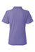 AllPro 62800L Womens Pique Short Sleeve Polo Shirt Violet Purple Flat Back