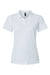 AllPro 62800L Womens Pique Short Sleeve Polo Shirt White Flat Front