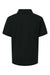 AllPro 62800Y Youth Pique Short Sleeve Polo Shirt Black Flat Back