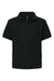 AllPro 62800Y Youth Pique Short Sleeve Polo Shirt Black Flat Front