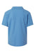 AllPro 62800Y Youth Pique Short Sleeve Polo Shirt Carolina Blue Flat Back