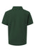 AllPro 62800Y Youth Pique Short Sleeve Polo Shirt Forest Green Flat Back