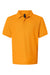 AllPro 62800Y Youth Pique Short Sleeve Polo Shirt Gold Flat Front