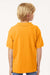 AllPro 62800Y Youth Pique Short Sleeve Polo Shirt Gold Model Back