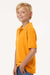 AllPro 62800Y Youth Pique Short Sleeve Polo Shirt Gold Model Side